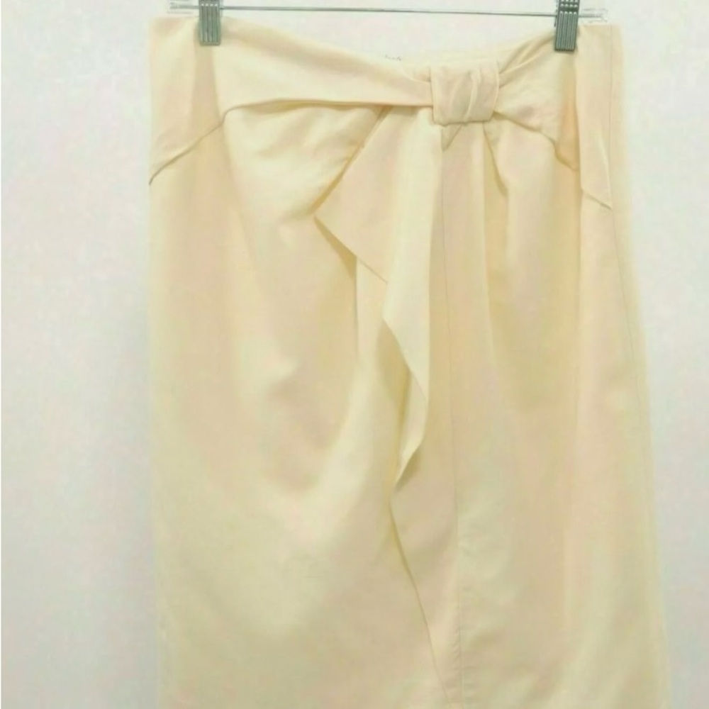 Banana Republic pencil skirt Marzotto fabric Italian wool with Bow detail